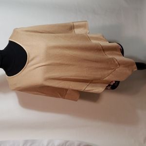 CHICO'S Lightweight Sweater Knit Poncho With Blanket Trim Size L/XL